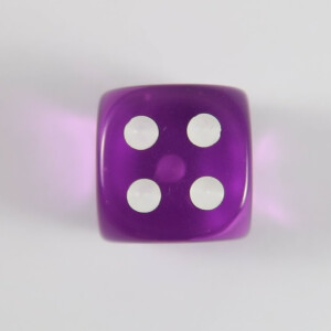 D6 12mm translucent purple