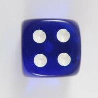 D6 12mm translucent blue
