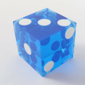 Casino dice blue