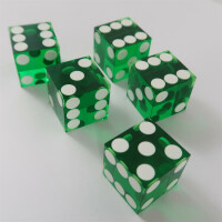 Casino dice green