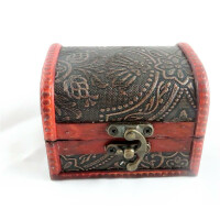 Mini chest with leather design 13