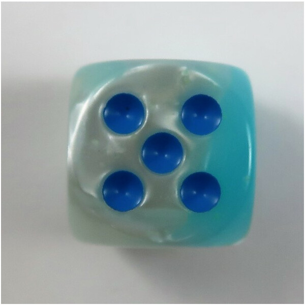Chessex Gemini pearl turquoise-white W6 16mm
