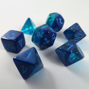 Chessex Gemini blue-blue Set boxed