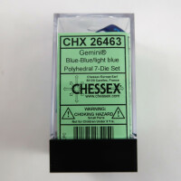 Chessex Gemini blue-blue Set boxed