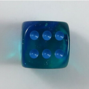 Chessex Gemini blue-blue W6 16mm
