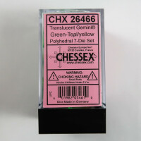 Chessex Gemini trsanslucent green-teal/yellow Set boxed