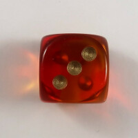 Chessex Gemini translucent red-yellow/gold W6 16mm