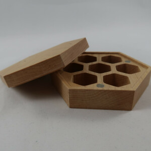 Wooden box Maple hexagonal