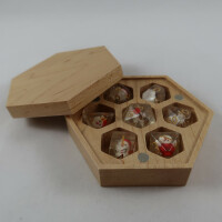 Wooden box Maple hexagonal