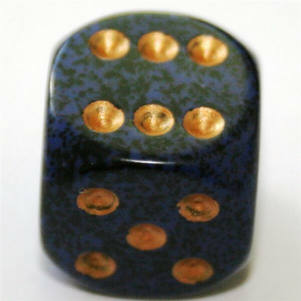 Chessex Speckled Golden Cobalt D6 16mm